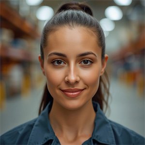 female warehouse employee